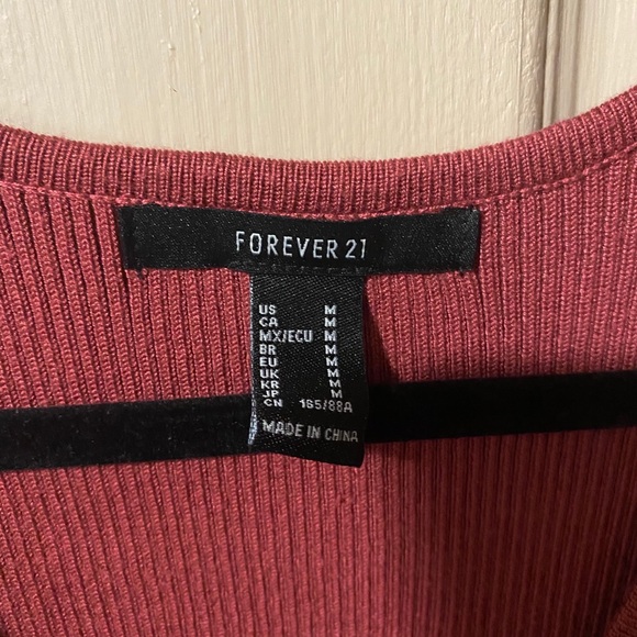 Redish pink forever 21 midi dress - Picture 2 of 3